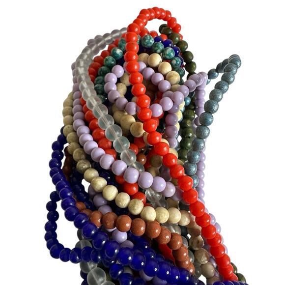 Vintage Twist A Bead 80s Necklace 14 Strands Multicolor  - Picture 3 of 4